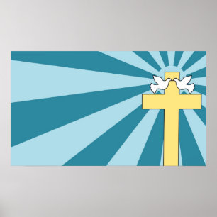 Holy Cross and Doves Poster