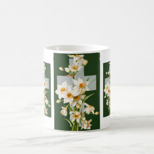 Holy Cross and flowers Coffee Mug