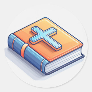 Holy Cross and Prayer Classic Round Sticker