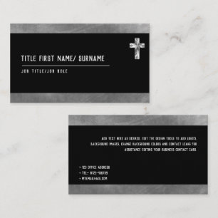 Holy Cross Christian Faith Deacon Pastor Clergy   Business Card