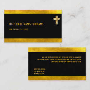 Holy Cross Christian Faith Deacon Pastor Clergy   Business Card