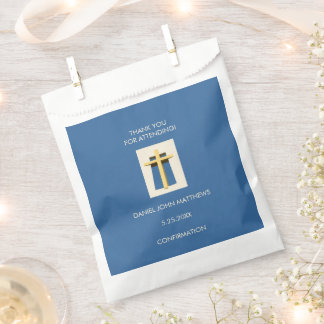 Holy Cross Sky Blue Religious Party Favour Bags