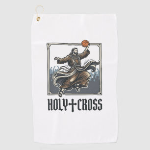 Holy Cross Vintage Basketball Religious Shirt Golf Towel