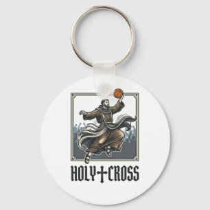 Holy Cross Vintage Basketball Religious Shirt Key Ring