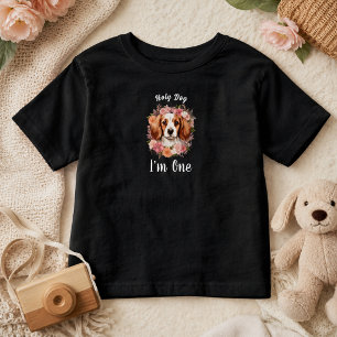 Holy Dog, I'm One!   Dog Girl 1st Birthday Toddler T-Shirt