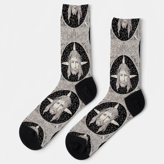 Holy Face of Jesus Christ Socks (Left)