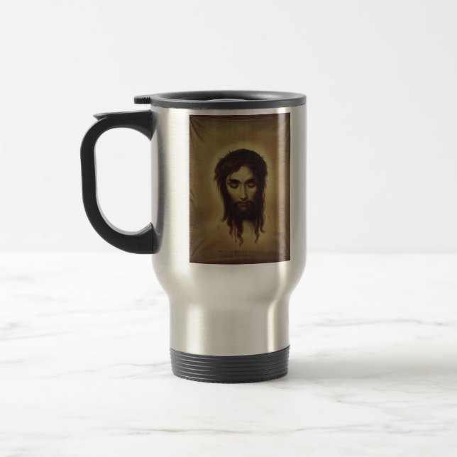 Holy Face of Jesus Christ Travel Mug (Left)