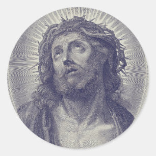 Holy Face of Jesus Classic Round Sticker