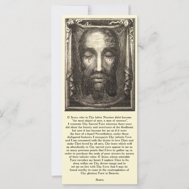 Holy Face of Jesus Devotional Holy Card (Front)