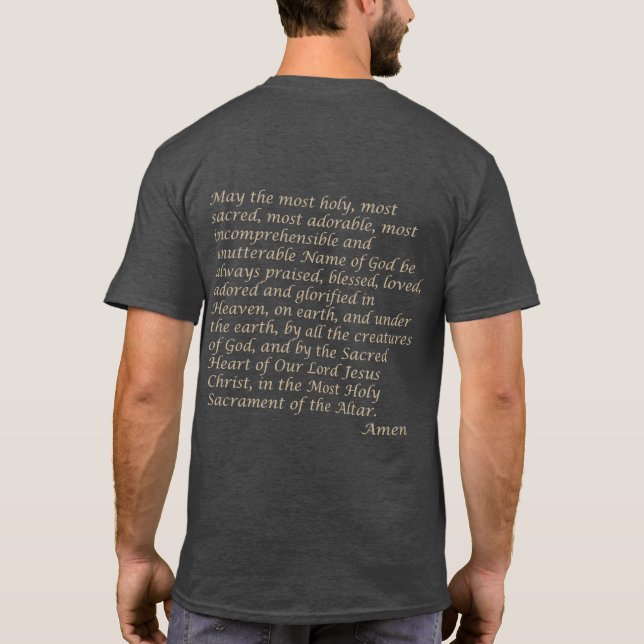 Holy Face of Jesus T Shirt (Back)