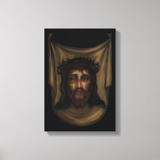 Holy Face - Veronica’s Veil Image -Based on Shroud Canvas Print