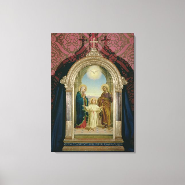 Holy Family, 1898 (tempera on panel) Canvas Print (Front)