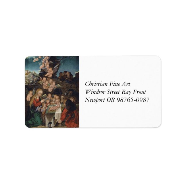 Holy Family and Cherubs Label (Front)