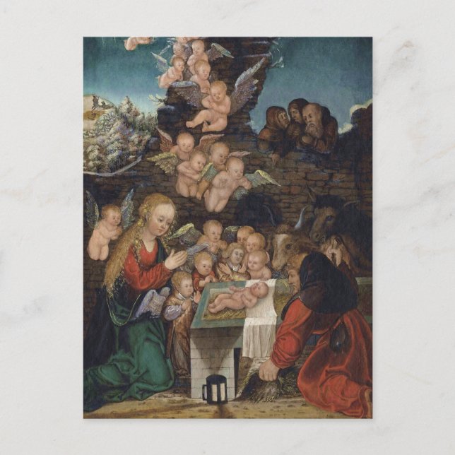 Holy Family and Cherubs Postcard (Front)