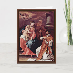 Holy Family And St. Ignatius Of Loyola By Ricci Se Card