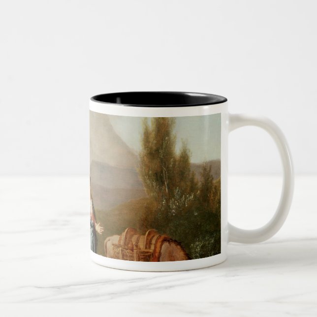 Holy family at a stream Two-Tone coffee mug (Right)