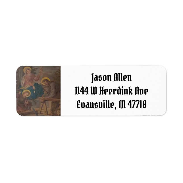 Holy Family at Work Return Address Label (Front)