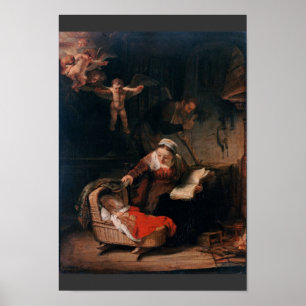 Holy Family By Rembrandt Harmensz. Van Rijn Poster
