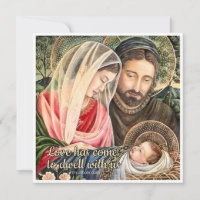 Holy Family Catholic Christmas Card