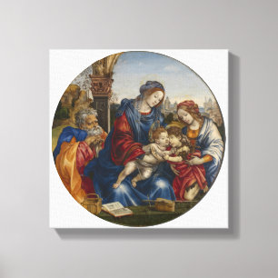 Holy Family - Filippino Lippi - c1490 Canvas Print