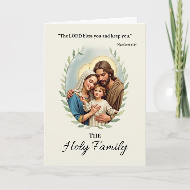 Holy Family God's Peace and Blessings Scripture Card (Front)
