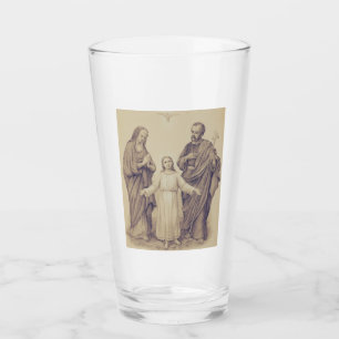 Holy Family Jesus, Virgin Mary and Saint Joseph  Glass