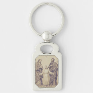 Holy Family Jesus, Virgin Mary and Saint Joseph  Key Ring
