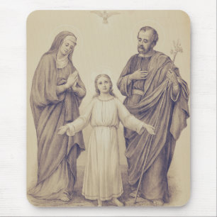 Holy Family Jesus, Virgin Mary and Saint Joseph  Mouse Pad