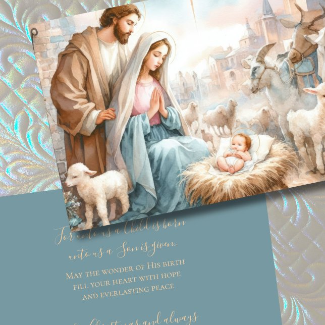 Holy Family Painting Nativity Scene Holiday Card (Creator Uploaded)