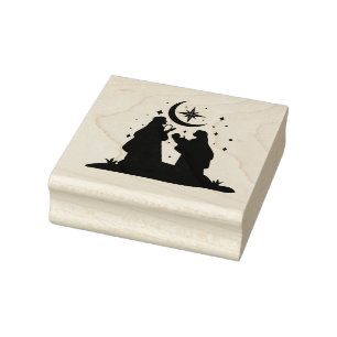 Holy Family Praying Rubber Stamp