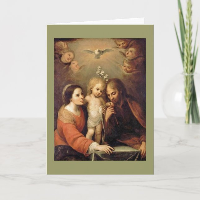 Holy Family - Sacrada Familia Holiday Card (Front)