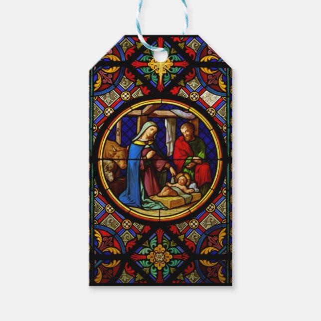 Holy Family "Stained Glass" Gift Tags (Front)