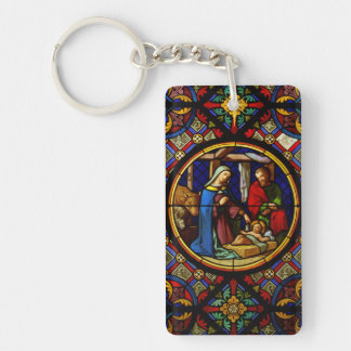 Holy Family "Stained Glass"  Key Ring