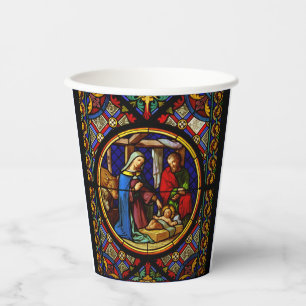 Holy Family "Stained Glass"  Paper Cups