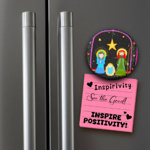 Holy Family Whimsical Festive Jesus Inspirivity Magnet