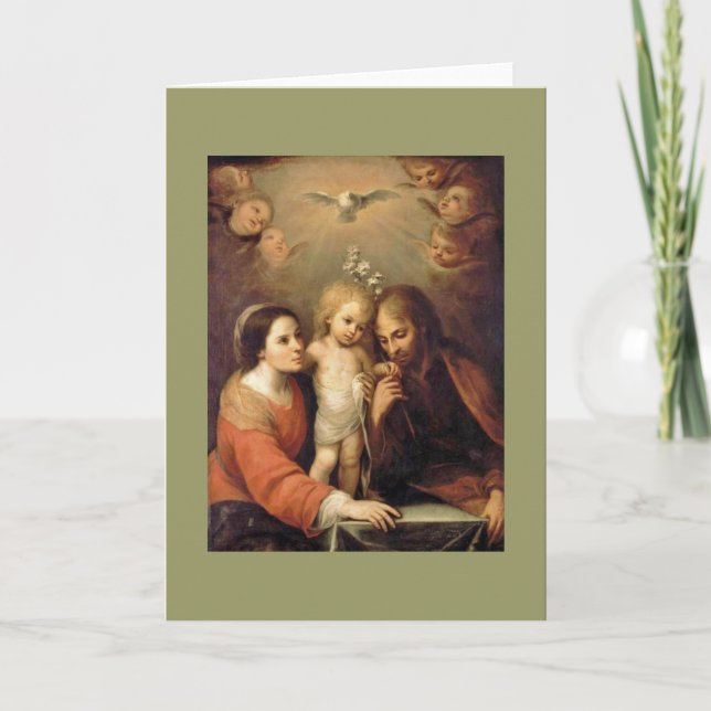 Holy Family with Cherubs by Gutierrez Holiday Card (Front)