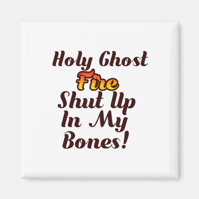 Holy Ghost Fire Ghost Halloween Spooky Season  Magnet (Front)