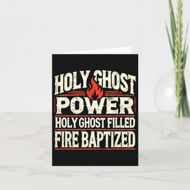 Holy Ghost Power Christian Faith  Card (Front)