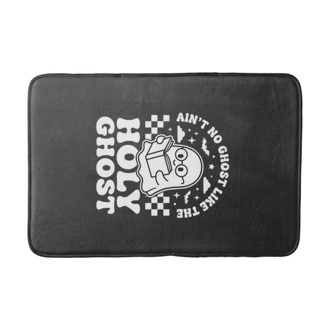 Holy Ghost Retro Halloween Ghost Design_1 Bath Mat (Front)