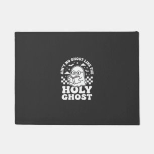 Holy Ghost Retro Halloween Ghost Design_1 Doormat