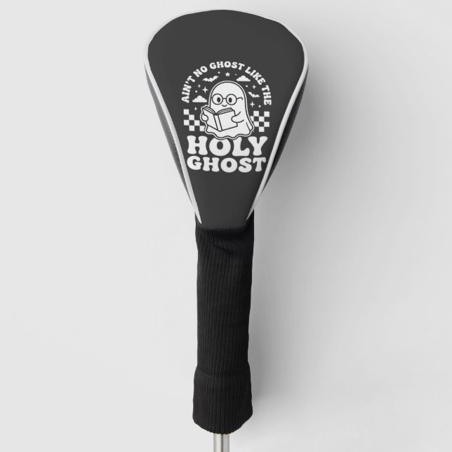Holy Ghost Retro Halloween Ghost Design_1 Golf Head Cover (Front)