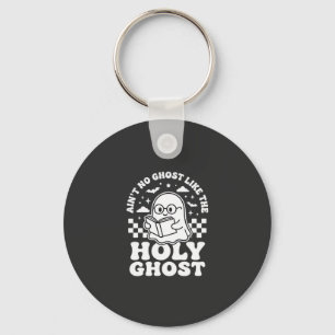Holy Ghost Retro Halloween Ghost Design_1 Key Ring