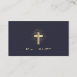Holy Gold Cross Business Card