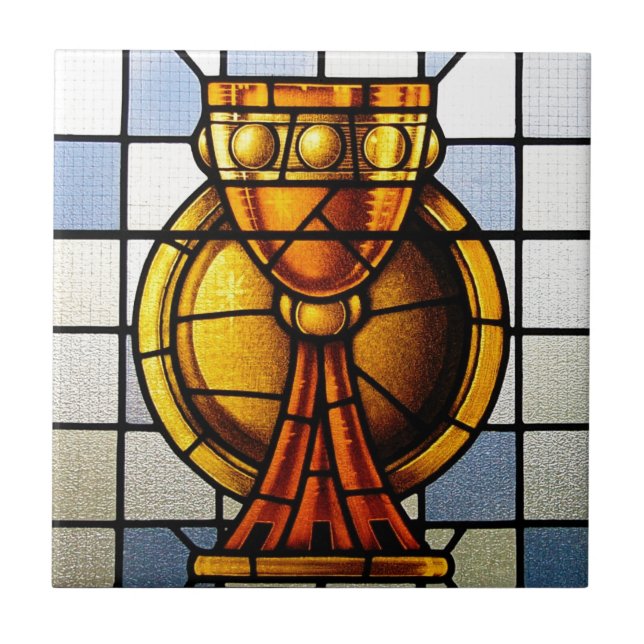 Holy Grail Stained Glass - Sacrament Tile (Front)