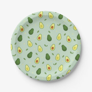 Holy Guacamole Avocado Green Baby Shower Birthday Paper Plate