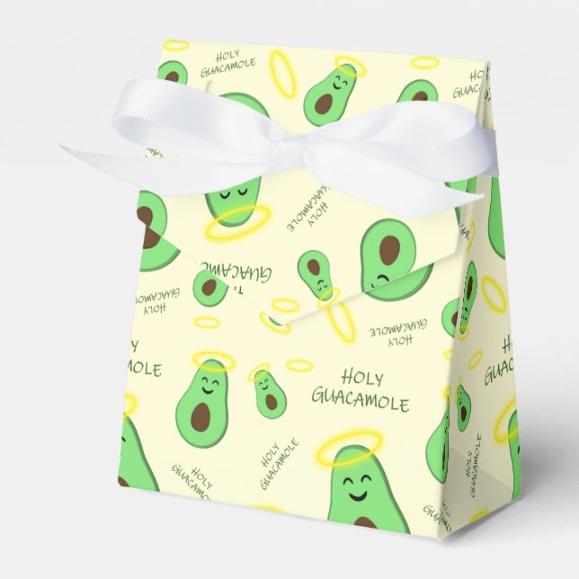 Holy Guacamole cute avocado Favour Box (Front Side)