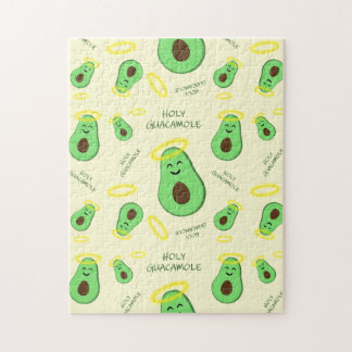 Holy Guacamole cute avocado Jigsaw Puzzle