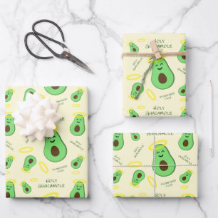 Holy Guacamole cute avocado Wrapping Paper Sheet