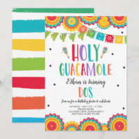 Holy Guacamole Dos 2nd Birthday Cactus Fiesta