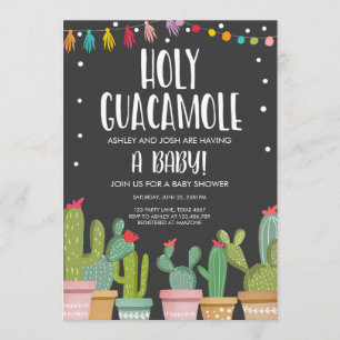 Holy Guacamole Fiesta Baby Shower Invitation
